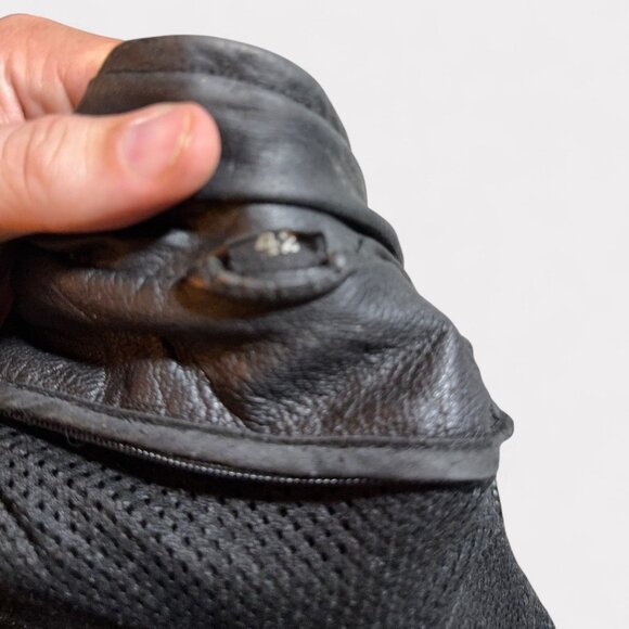 Triumph Mens Leather Motorcycle Jacket With Union Jack Patch Size 42 - Picture 5 of 10